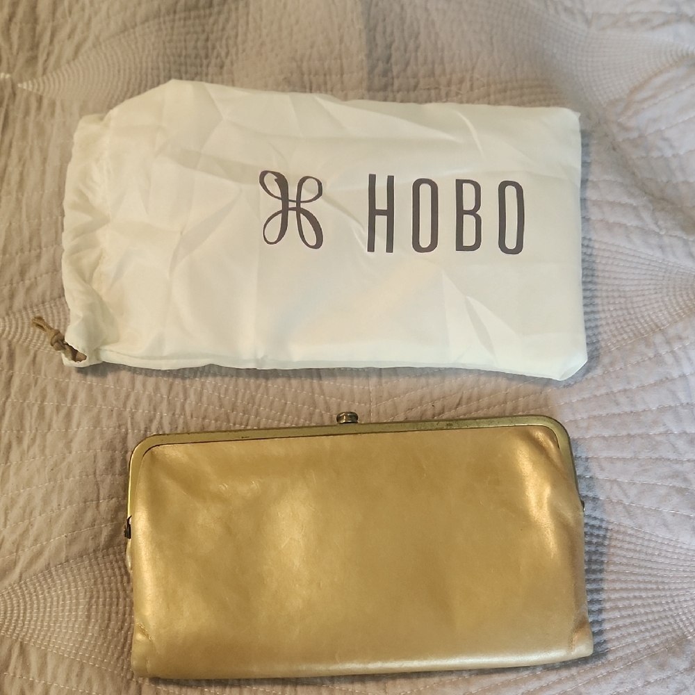 HOBO Metallic Gold Clutch